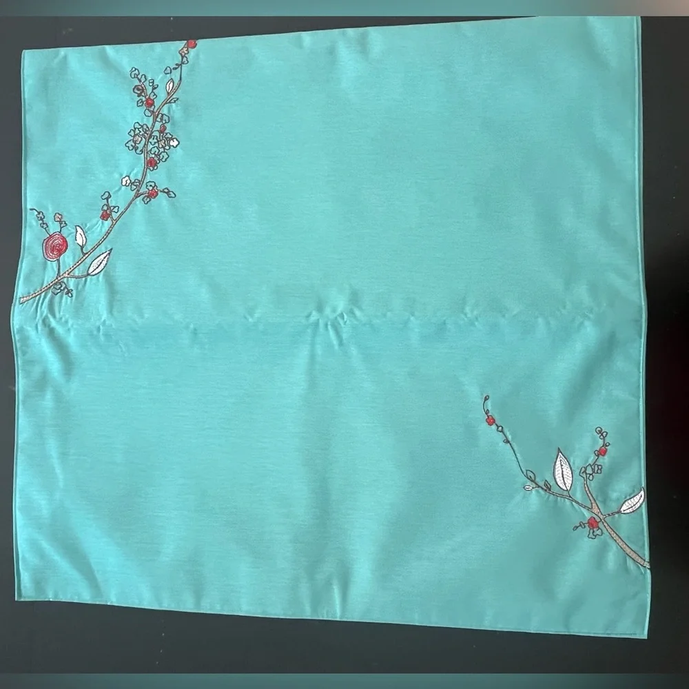 NWT Lenox Chirp Turquoise Table Runner, 19x70 - Picture 12 of 13